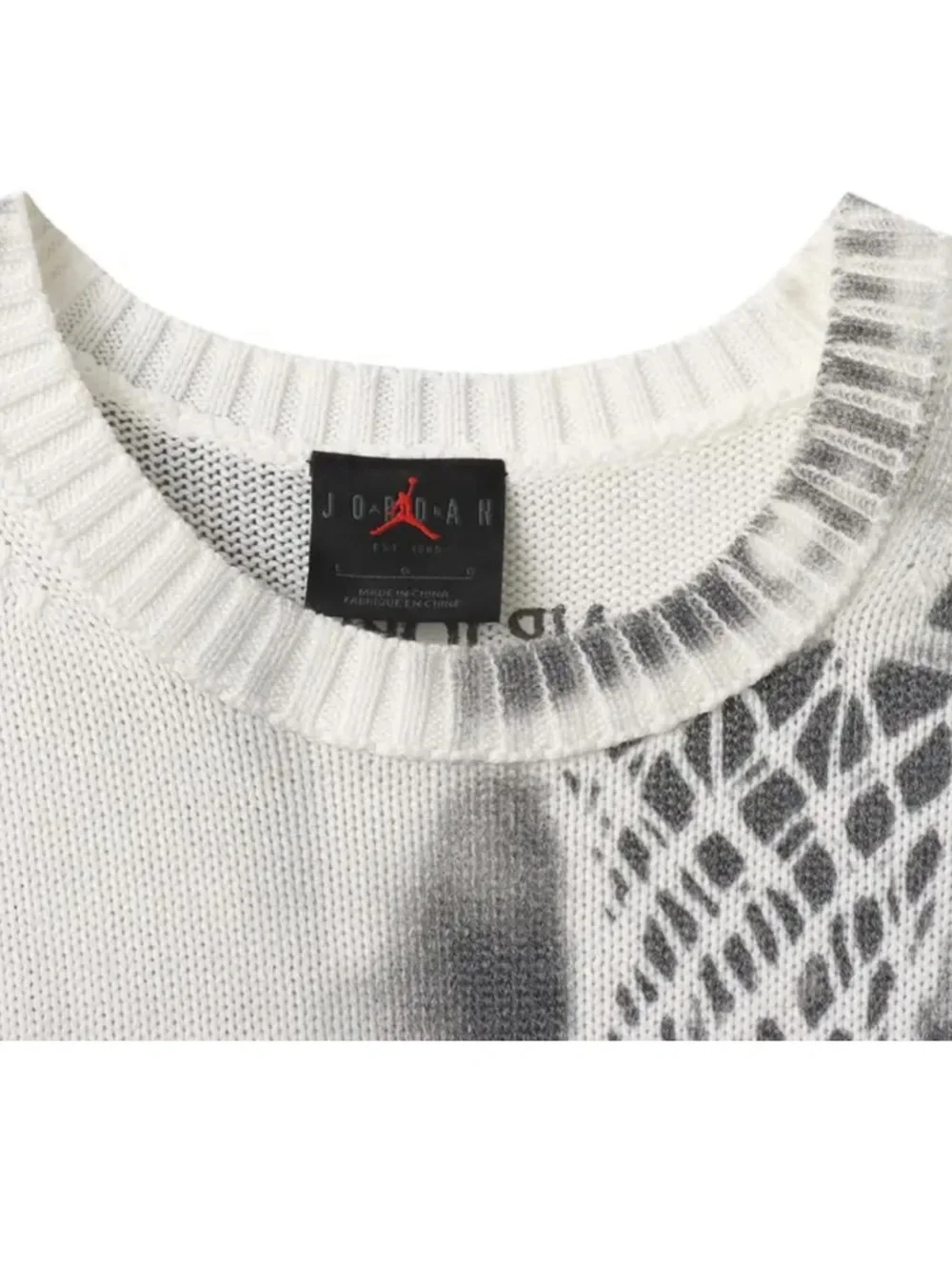 Air Jordan Black & Gray Basketball Graphic Crewneck Sweater! NWT! 2xL
